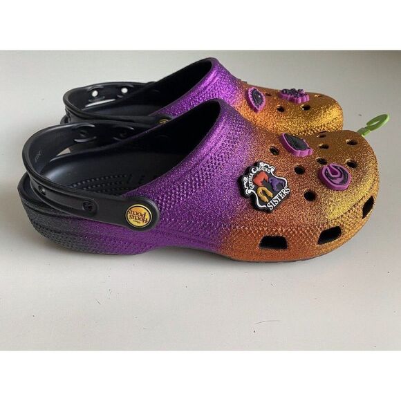 Crocs Disney Hocus Pocus Slip On Classic Clogs Sandals Jibbitz Men’s 8 Women 10 - Picture 7 of 10